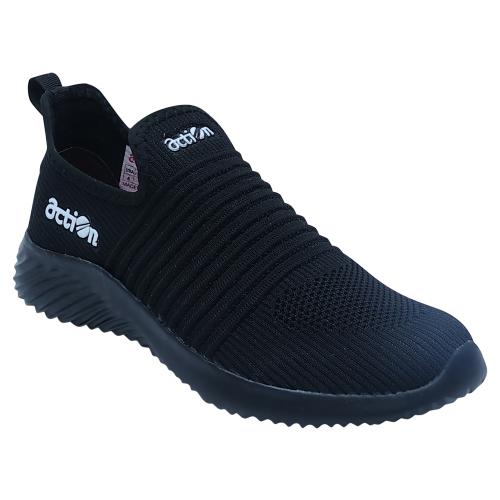 Action Full Black Sports shoes For Men's