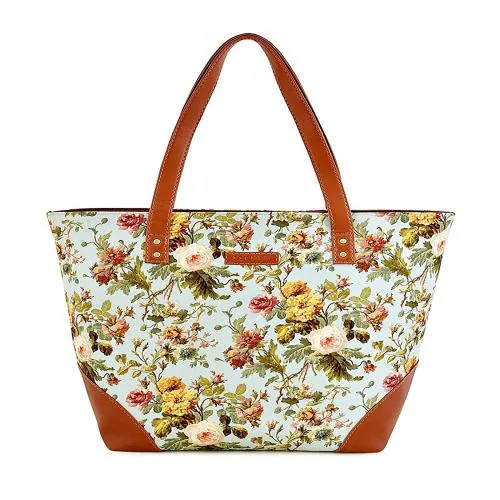 Lychee Bags Women Printed Canvas Tote Bag