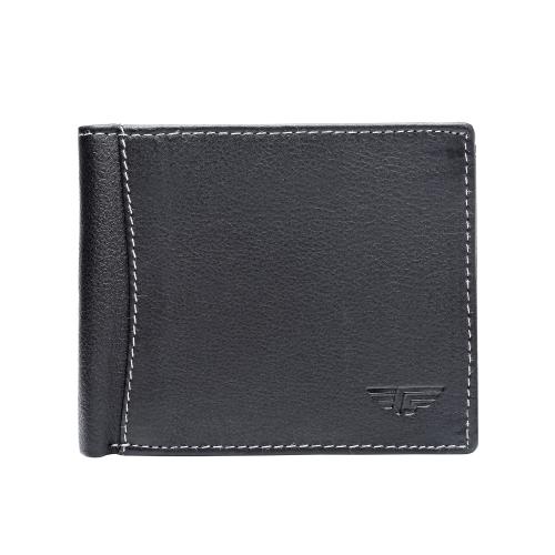 Red Tape Men Black Leather RFID Wallet