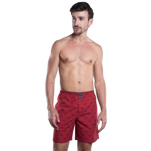 Kristino Red Bone Fish Lounge Shorts Comfortable Cotton Regular Fit, 100% Organic Cotton Print Multicolor Shorts for Men, Perfect for Outdoor, Running, Workout, Gym and Athletic