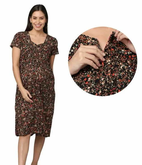 Buy Morph Maternity Nursing Dresses For Women Feeding With Hidden