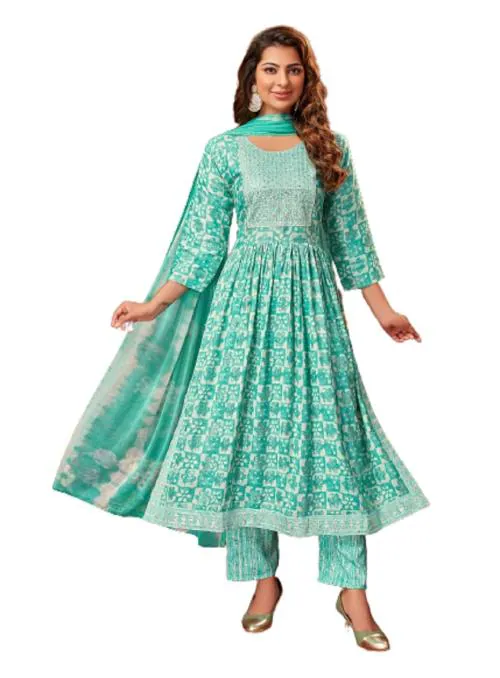 SRS International Kurta Pant with Dupatta Salwar Suit Set for Women| Printed Kurta Set for Ladies| Kurti with Bottom Pair| Fancy Kurta Set| Straight Kurta Set with Dupatta| Multicolor Printed