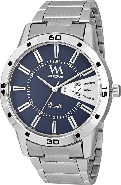 WM Analog Blue Dial Silver Strap Watch for Men (DDWM-008abys) - Pack of 1 Analog Watch