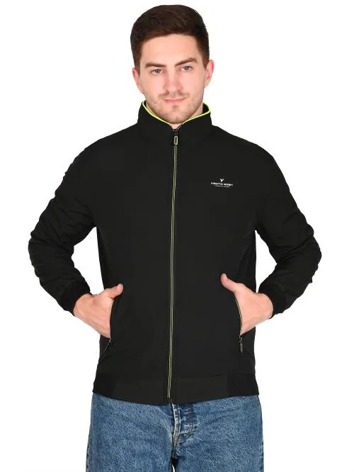 YOUTH RIDE Men's Lightweight Single Layer Windcheater Jacket | Full Sleeve Solid Men Casual Jacket Black XL size Pack of 1