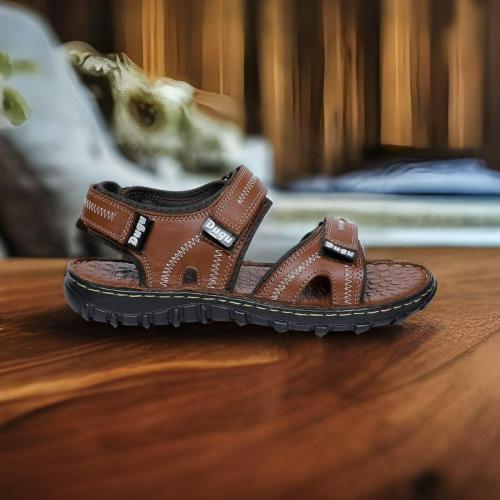 DUGU Men's Genuine Leather Open Toe Beach Sandal Outdoor Summer Sandals