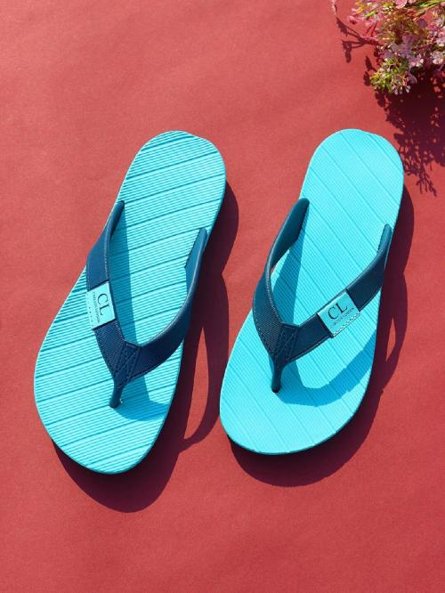 Carlton London Sea Green Flip flops for Women