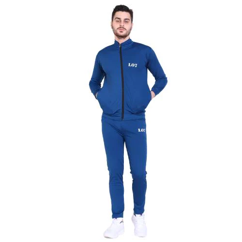 REDGLO Boy's Winter Zipper Sports Four Way Nylon Lycra Track Suit Set, Boy's Volleyball Track Suit, Men's Team Handball Tracksuit, Men'sTennis Track Suit -Blue