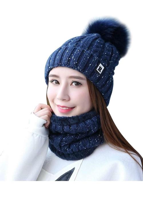 The beged Generic Women & Girls Blue Skullies & Beanies