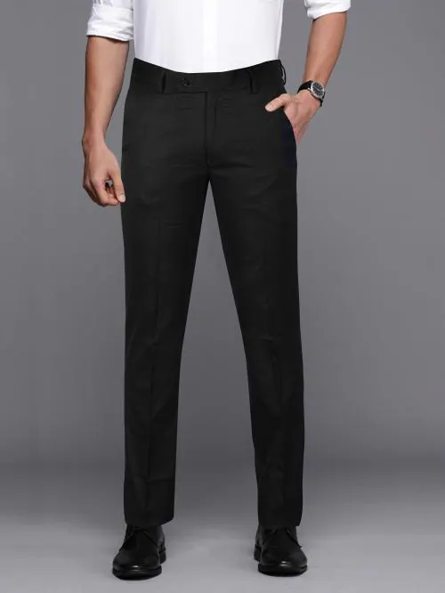 Men's Black Colour Formal Trouser
