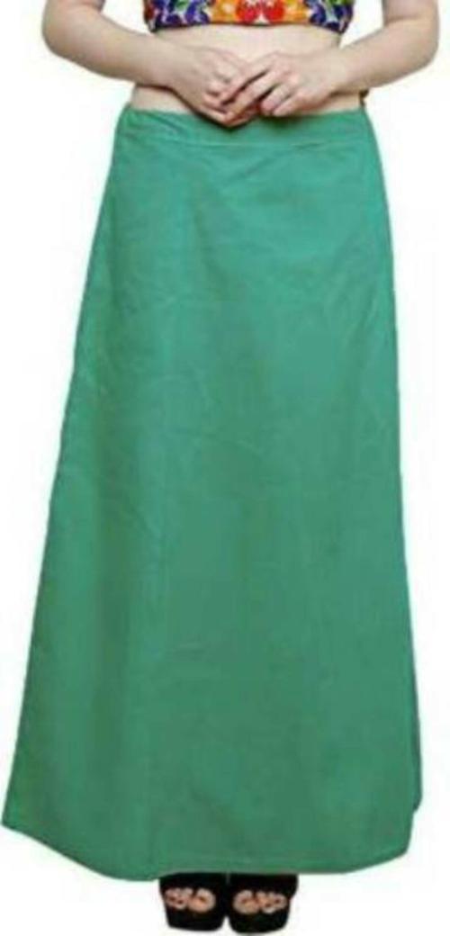 KAVYA DESIGNERSWomen Green Pure Cotton Saree Petticoat