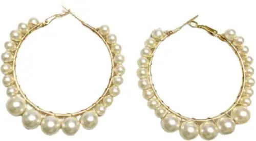 Creeknest Gold Plated Round Hoop Earring (Women and Girls)
