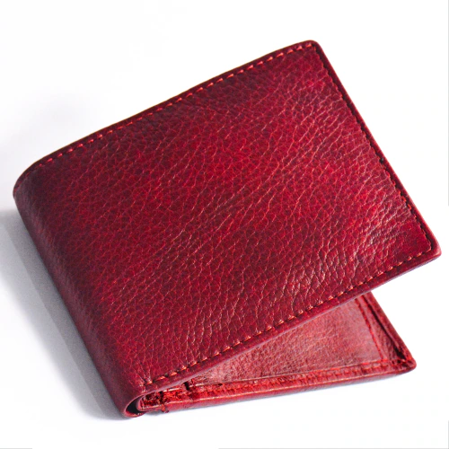 eXcorio Men Stylish Red Premium Genuine Leather Wallet for men