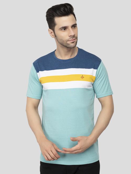 John Brooks Broad Striped Cotton Tshirts For Men, Premium Quality Tshirts