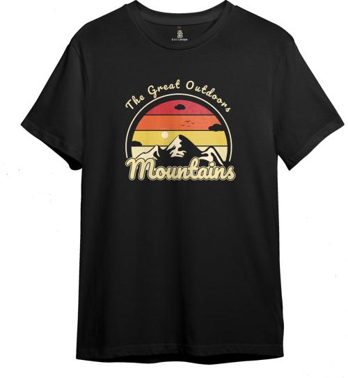 B & E Lifestyle Men Black Typography Cotton Blend Round Neck T-Shirt (L)