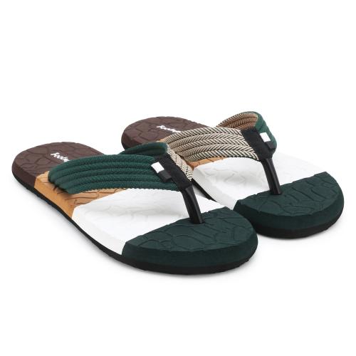 Footup Light Weight White Slippers for Men (Pack of 1)