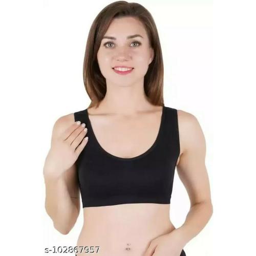 Buy squirrel boutique Women Sports Bra Nylon Spandexblack Online at