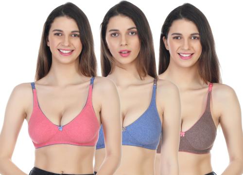 JDAYESHA care MONI Women T-Shirt Non Padded Bra (Multicolor)