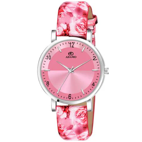 ADAMO Designer Pink Dial Women's & Girl's Watch 868SPL06