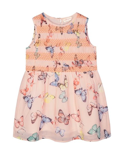Budding Bees Baby Girls Pink Sleeveless Dress