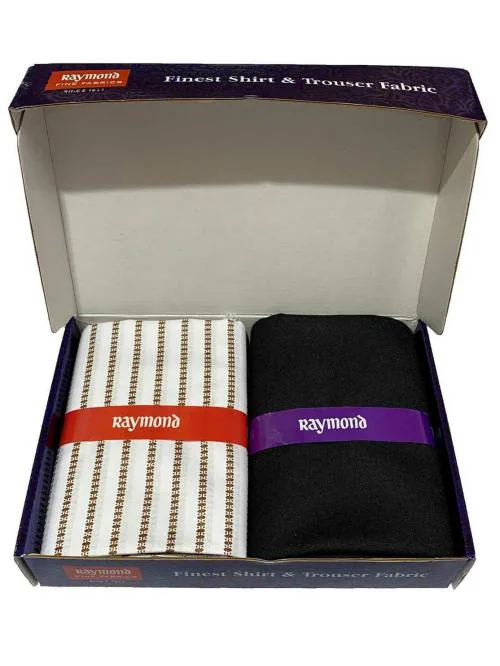 Raymond Pc-Cotton Shirt & Trouser Fabric in Moments Box Packing (Shirt-2.30 m, Pant-1.20 m)Moments-new-137