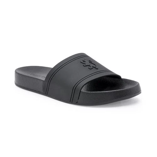 Red Tape Casual Sliders for Men's - Comfortable Black Slip-On Casual Sliders for Men's