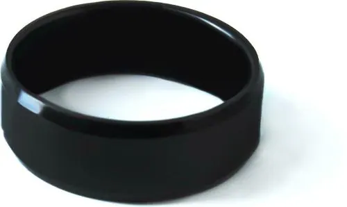 Waama Jewels Black Stainless Steel Thumb Ring For Girls, Boys (Size 20)