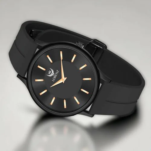 Lorenz Slim Case Analog Watch with Black Magnetic Lock Strap|Watch For Men & Women| MK-4077R