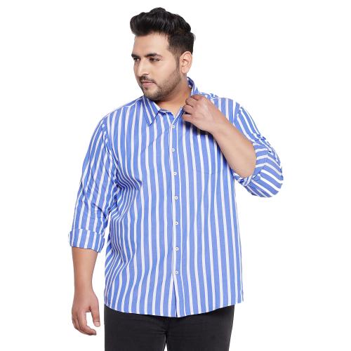 bigbanana Men Plus Size Julio Striped Shirt