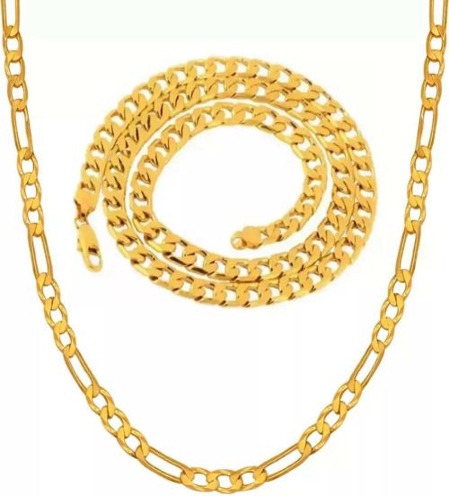 Brado Jewellery Gold Plated Alloy, Stainless Steel Gold Chain for Men