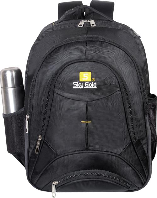 Sky Gold Black Denim College Casual Backpack, 50 L