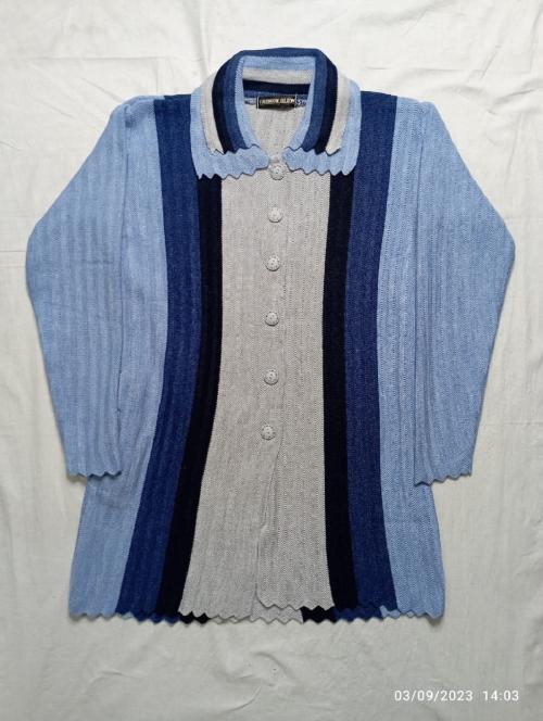 CLAPTON FULL SLEEVE CREW SWEATER FOR WOMEN ( COLOR - BLUE )