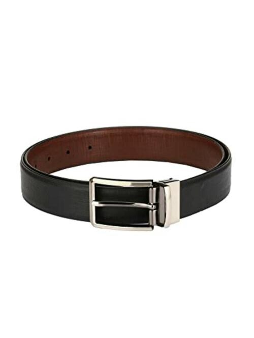 Pacific Gold Men Black, Brown Vegan Leather Belt