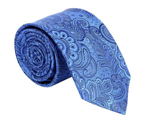 Leonardi Men Royal Blue Pure Silk Necktie