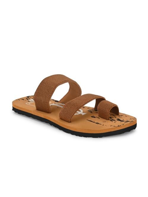 Derby Kicks Synthetic Leather Men's Tan Slippers