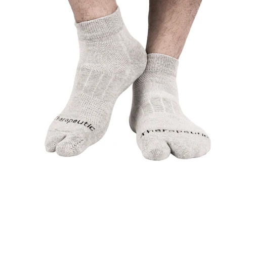 MONTAC LIFESTYLE Diabetic Socks - Helps In Diabetic Neuropathy - Reduction of Gangrene Chances - Increase Blood Circulation.(Separate Toe - Grey) (Pack of 1)