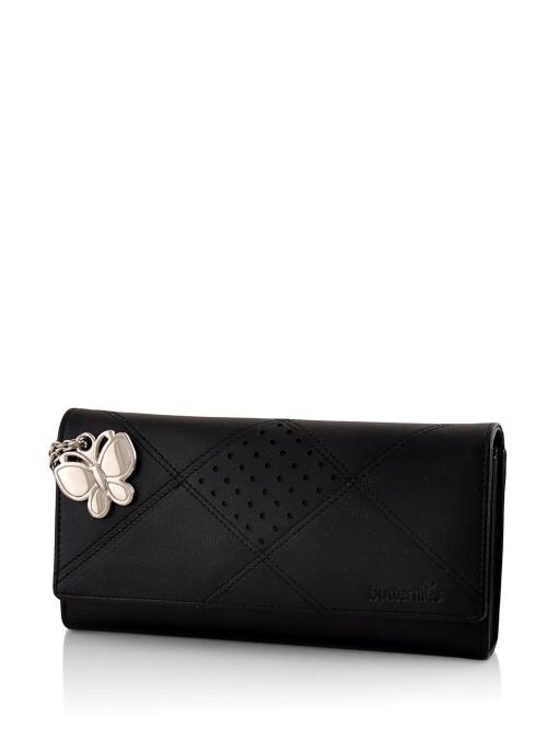 Butterflies Womens Black Wallet (Bns 2385Bk)