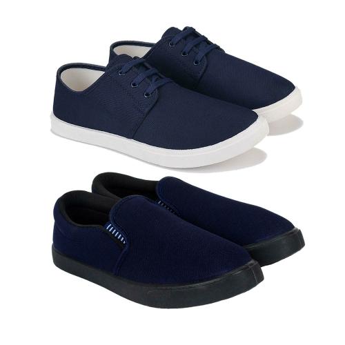 Oricum Casual Shoes For Men Walking , Sneakers ,Loafers, Canvas casual shoes for Men ( Multicolour) (Pack Of 2)