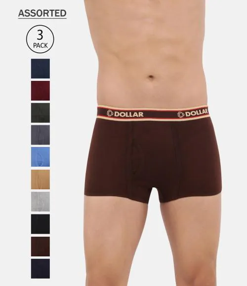 Dollar Bigboss Men's Assorted Pack of 3 Mini Trunk