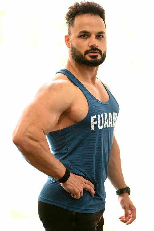 Fuaark Classic Stringers Sports and Gym Vest for Men Teal