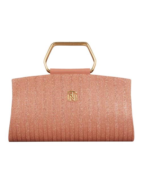 INIT Sparkle Pink Shiny Glittering Ladies Clutch Wallet Party Clutches Wedding Purses