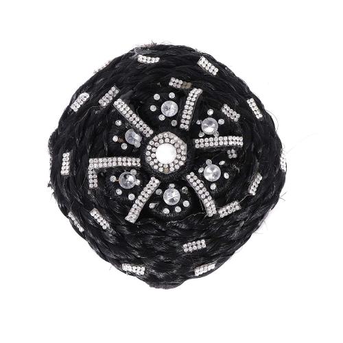 Buy NAVMAV Black Synthetic Bridal Hair Bun Extension Artificial Juda