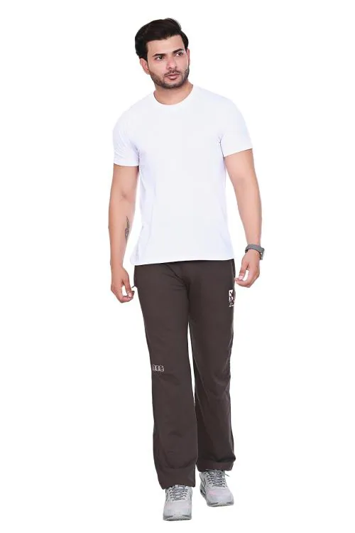 Rise Up Men's Lower Cotton Solid Box Rup Casual Regular Fit Track Pant for Men Pyjamas with Elasticated Waist, Drawstring (Color:-Coffee, Size:-XL)