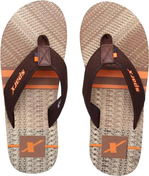 Sparx Men SFG-49 Brown Orange Flip Flops