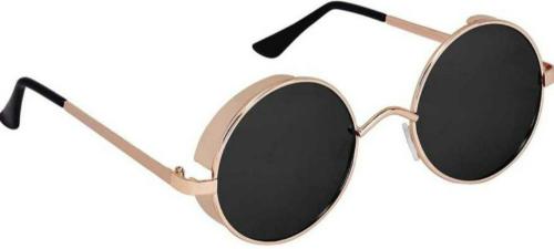 Hipe Round Sunglasses (For Men & Women, Black)