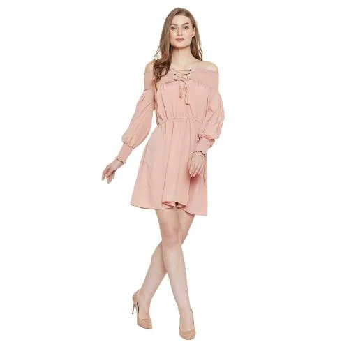 PANIT Women Pink synthetic Dresses