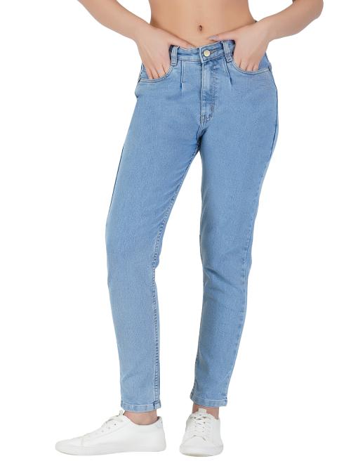 Women High Rise Light Blue Skinny Fit Jeans