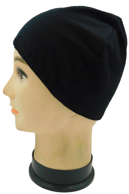 FASHNO Mens Helmet Skull Cap Black Color (Pack of 10)