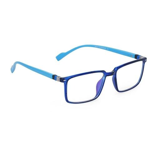 Vast Acetate Rectangle Spring Action Spectacle Frames For Men, Women, Boys, Girls (Unisex) - Medium Size Optical , Spectacle , Eyewear Frames , Eyeglasses (7920) (Blue)