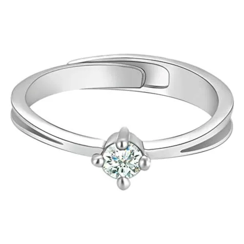 Giva Sterling Silver One Size Zircon Love Island Ring