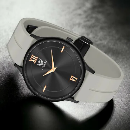 Lorenz Slim Case Analog Watch with Grey Magnetic Lock Strap|Watch For Men & Women| MK-4074R